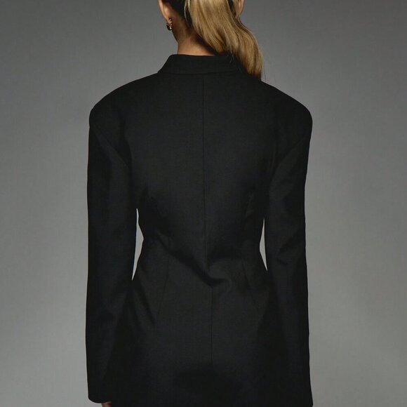 Black Casual Women's Tailored Blazer Playsuit - Picture 2 of 8